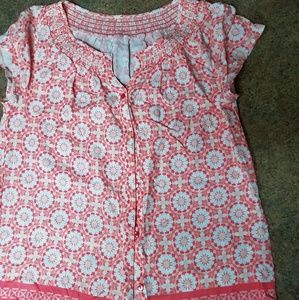 New white/ orange blouse